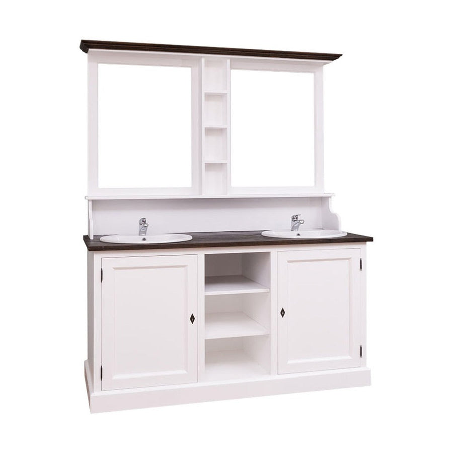 MAISON fenyőfa fürdőszobabútor tükörrel 210 cm