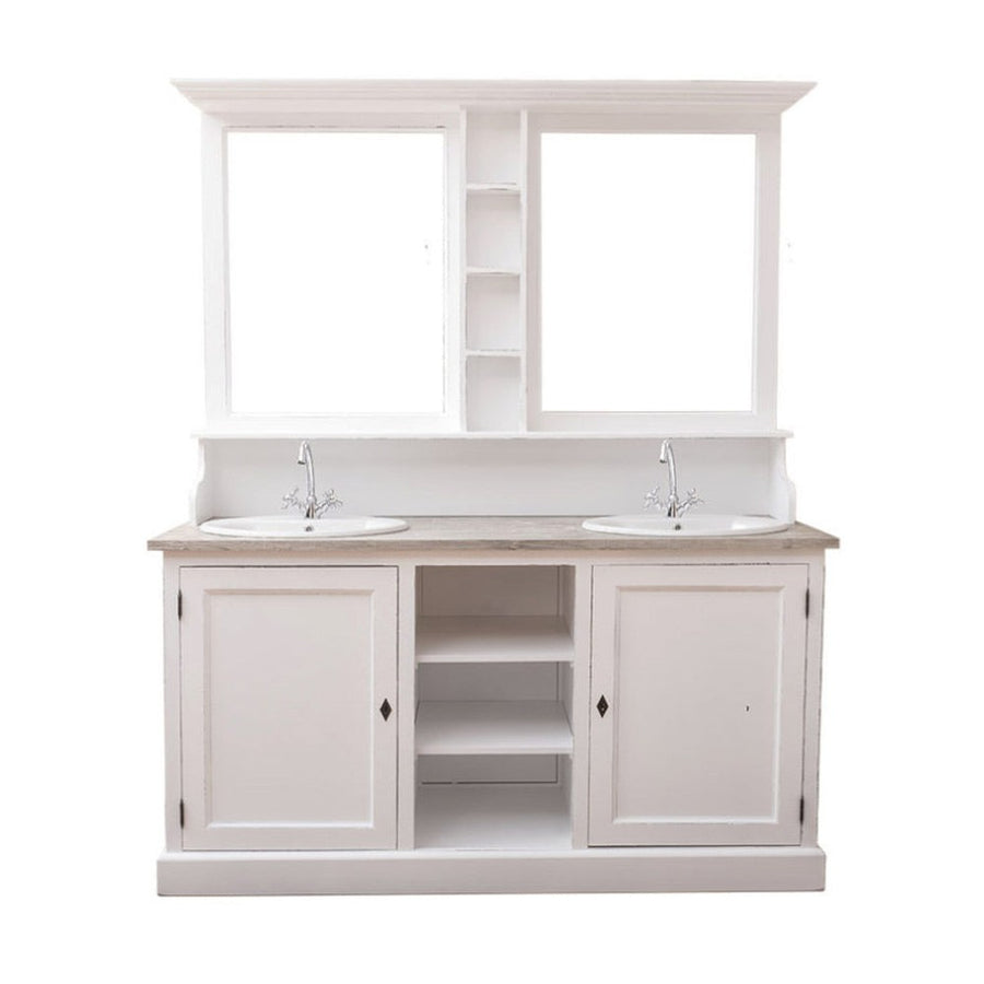 MAISON fenyőfa fürdőszobabútor tükörrel 210 cm