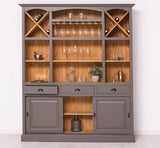 MAISON fenyőfa pohárszék - borszekrény 210 cm