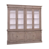 Fenyőfa vitrin-könyvszekrény 228 cm "Maison"
