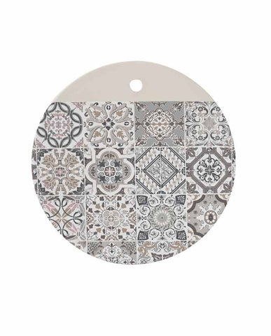 Kör alakú, mozaikmintás porcelán vágólap 
