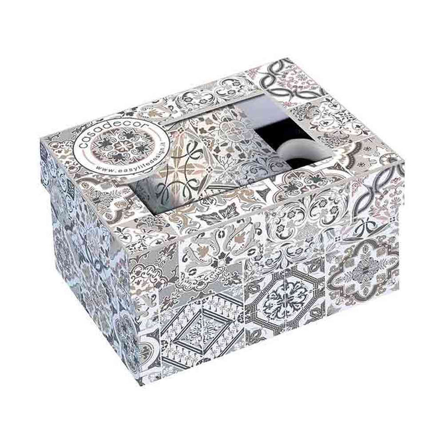 Mozaikmintás porcelán bögre ablakos díszdobozban