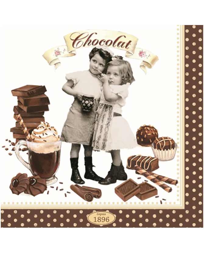 20 db-os papírszalvéta "Chocolate Vintage"