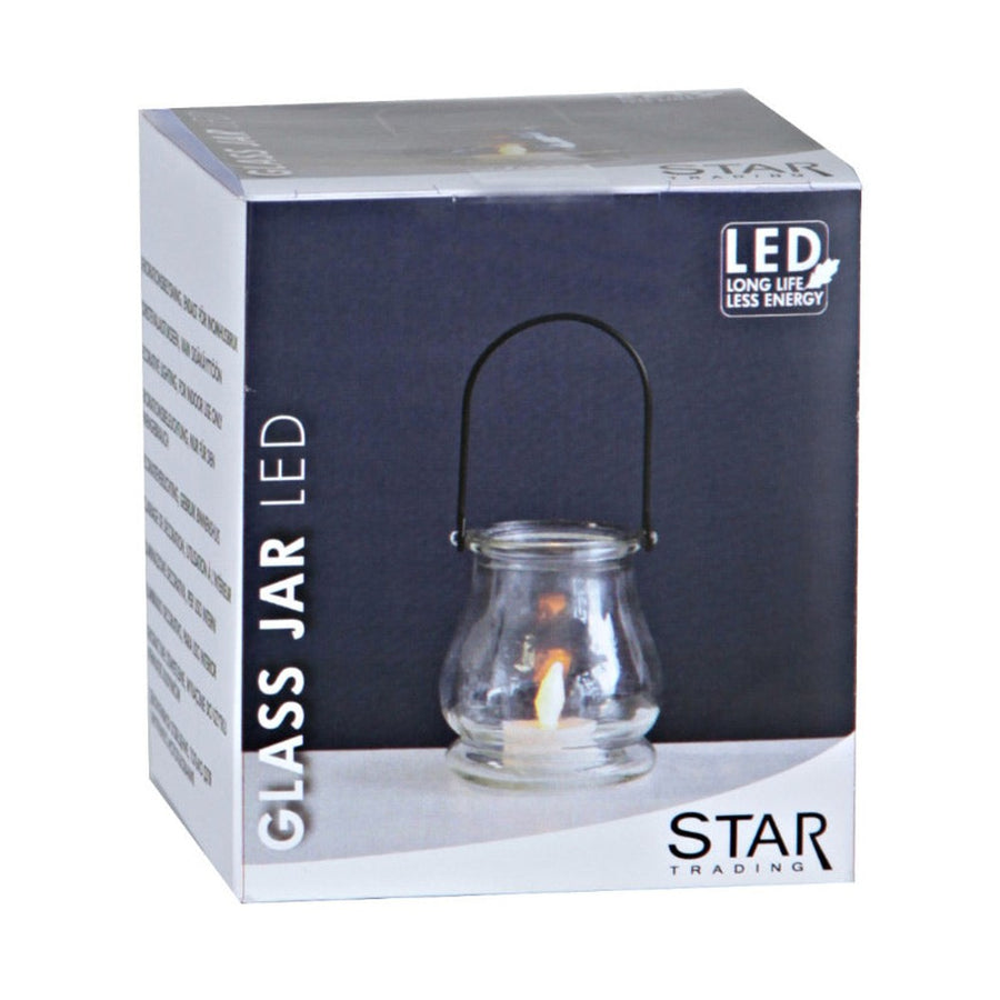 JARA üveglámpás LED gyertyával 9,5 cm