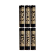 6 darabos AAA méretjelzésű tartós, alkáli ceruzaelem.