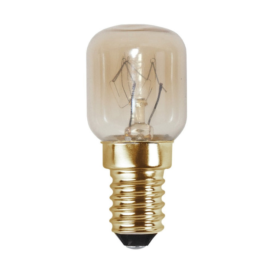 Szabályozható fényerővel rendelkező sütő izzó E14-es foglalattal.