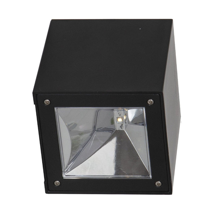 Kültéri, fekete színű, napelemes fali lámpás