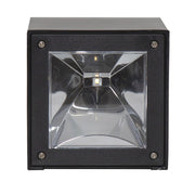 Kültéri, fekete színű, napelemes fali lámpás