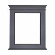 Sötétszürke színű fenyőfakeretes tükör.