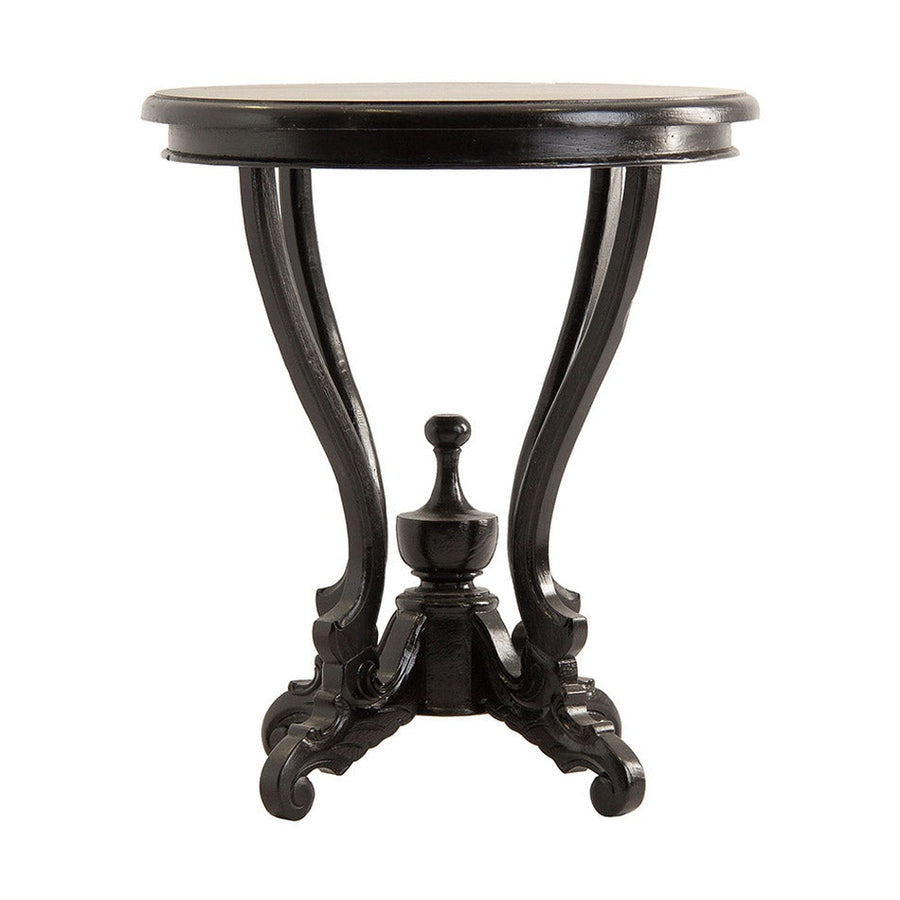 Koloniál stílusú, mahagóni fából készült dekoratív kisasztal.