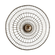 Ipari stílusú, fémdrótból készült, rézszínű falilámpa.