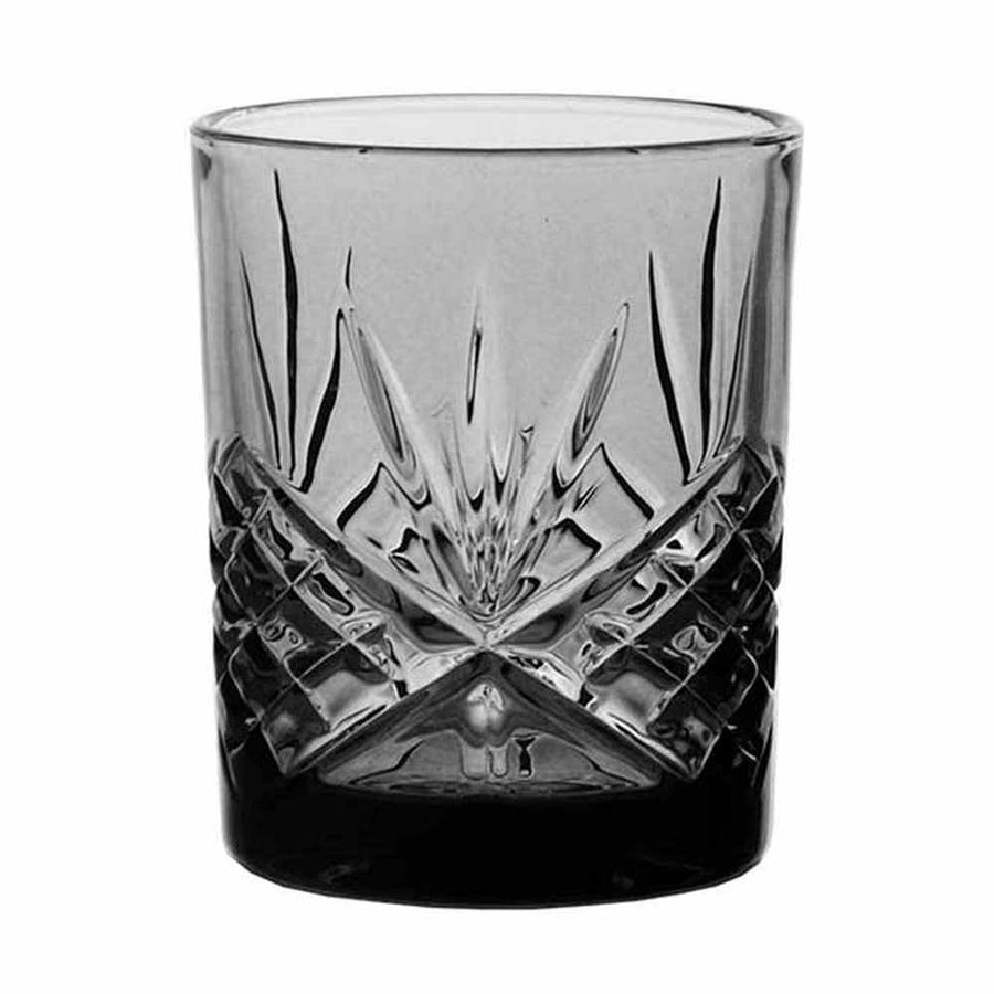 CRISTAL metszett füstüveges vizespohár 300 ml