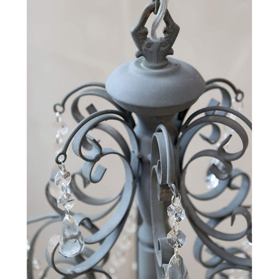 Vintage stílusú vidéki rusztikus hangulatú antikolt, patinás felületű fém kézműves függeszték lámpa csillár