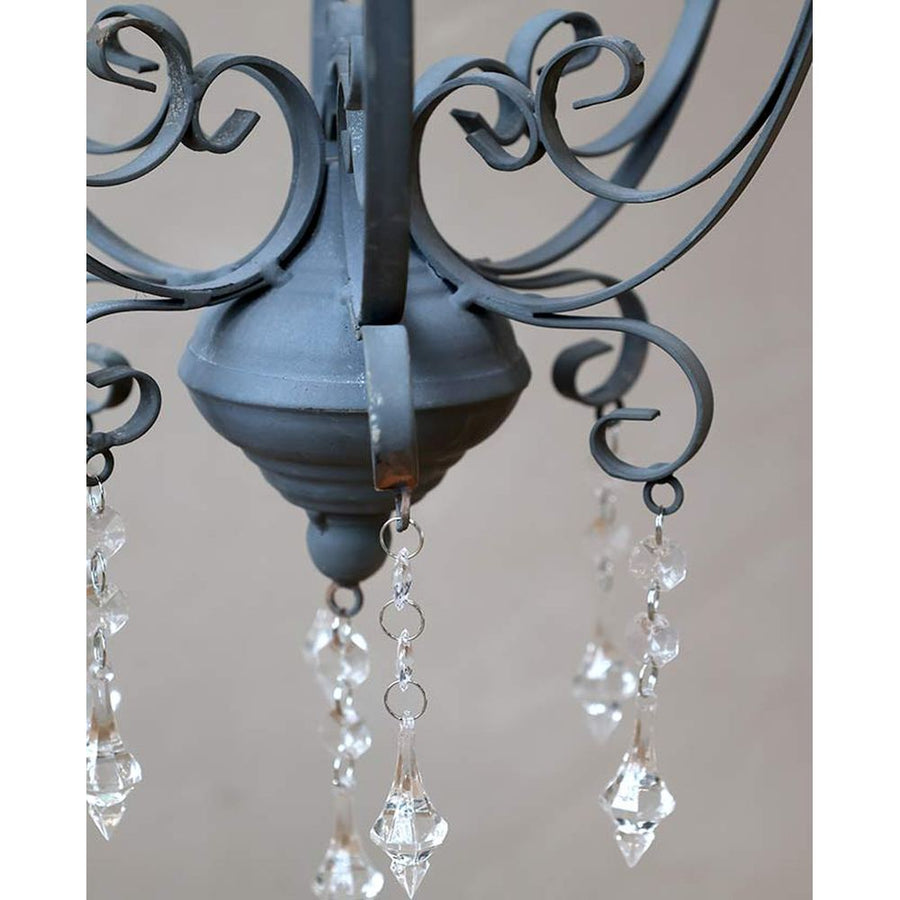 Vintage stílusú vidéki rusztikus hangulatú antikolt, patinás felületű fém kézműves függeszték lámpa csillár