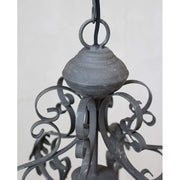 Vintage stílusú vidéki rusztikus hangulatú antikolt, patinás felületű fém kézműves függeszték lámpa