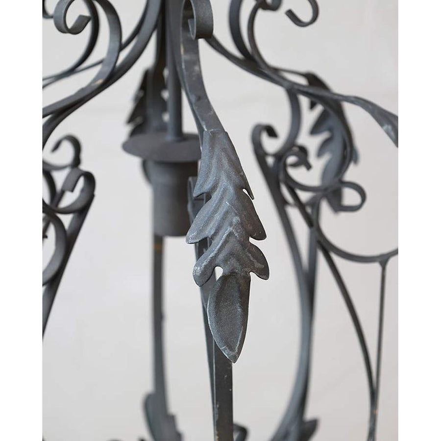 Vintage stílusú vidéki rusztikus hangulatú antikolt, patinás felületű fém kézműves függeszték lámpa