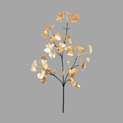 Glamour stílusú, 66 cm magas, karácsonyi aranyszínű ginkgo ág műnövény.