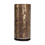 Aranyszínű dombormintával díszített, modern, glamour stílusú kerámia váza.