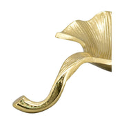 Ginkgo levél formájú, arany színű fém kínálótál