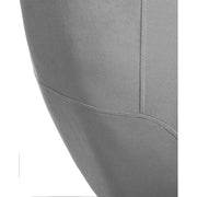 Art Deco stílusú, szürke színű bársonnyal kárpitozott fotel, arany színű fém lábakkal