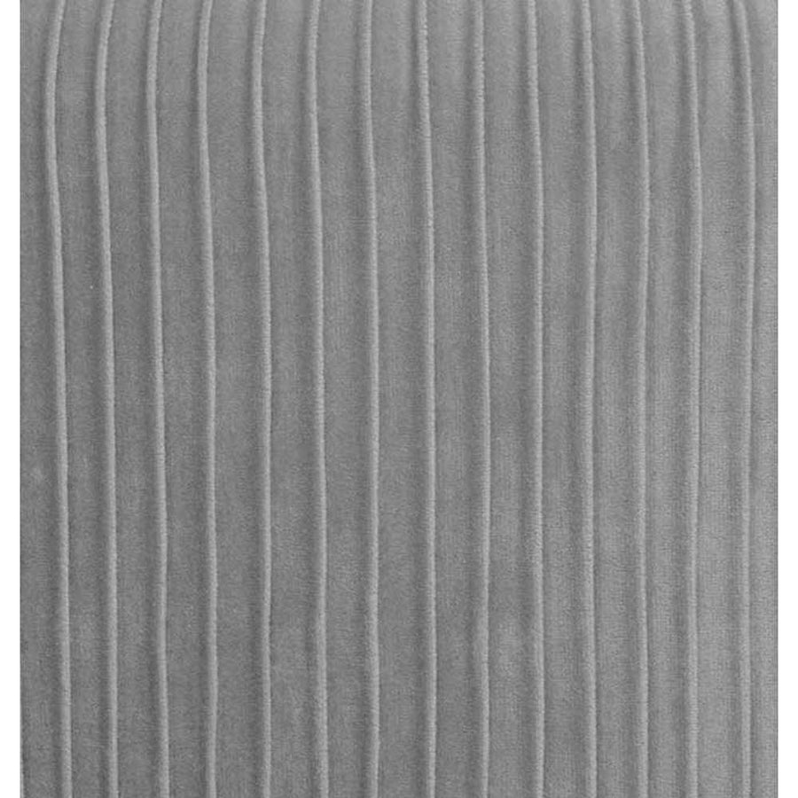 Art Deco stílusú, szürke színű bársonnyal kárpitozott fotel, arany színű fém lábakkal