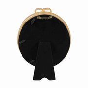 Vintage stílusú, zsinór díszítésű, antik arany színű ovális asztali-fali fényképtartó képkeret