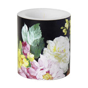 Vintage rózsákkal díszített átvilágítós tömbgyertya