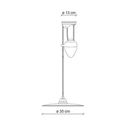 FERROLUCE RETRO B&W függeszték lámpa Ø 35 cm