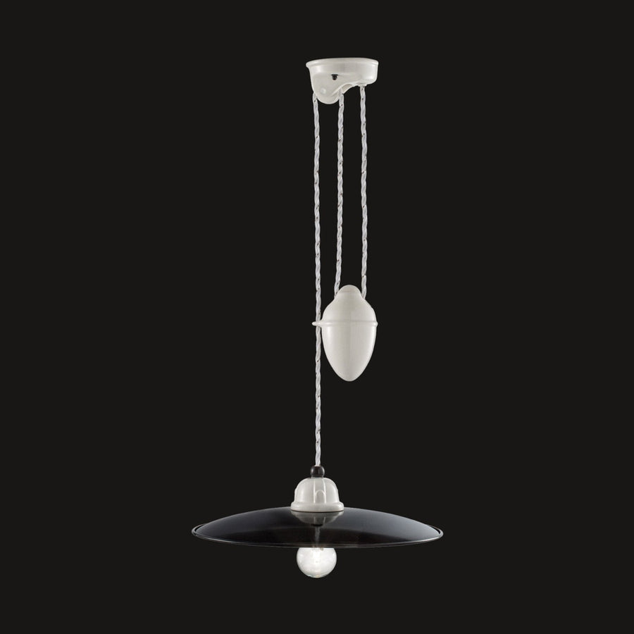 FERROLUCE RETRO B&W függeszték lámpa Ø 35 cm