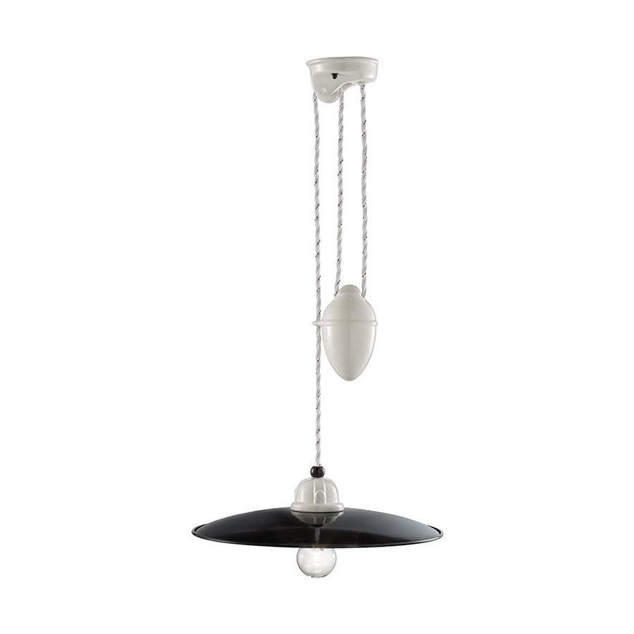 FERROLUCE RETRO B&W függeszték lámpa Ø 35 cm