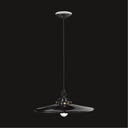 Vidéki stílusú, mázas fémből és mázas kerámiából készült, textilburkolatú vezetékkel kialakított, kézműves függeszték lámpa.