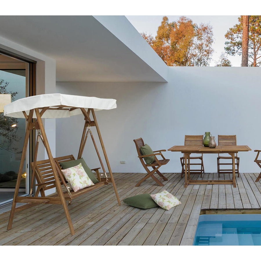 NOEMI bővíthető akácfa kerti asztal 120-160 cm