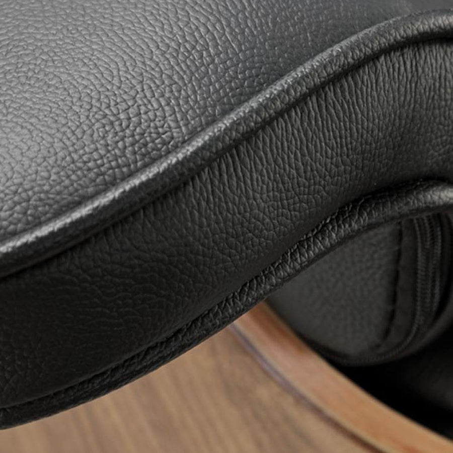 Eames Lounge Chair inspirálta pihenő fotel dió furnér fafelülettel, bőr kárpittal.