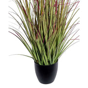 Ciprusfű bokor cserepes műnövény 95 cm zöld-bordó "Cyperus"