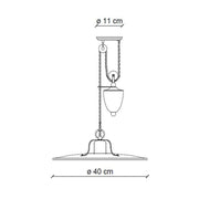 Rusztikus, vidéki stílusú, állítható magasságú, antikolt felületű mázas kerámiából és fémből készült, textilburkolatú vezetékkel kialakított, kézműves függeszték lámpa