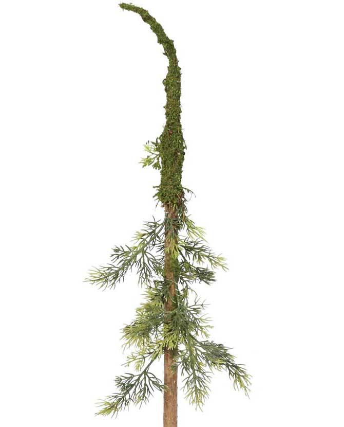 80 cm magas, mesterséges dekorációs műfenyőfa, valódi fából készült törzzsel