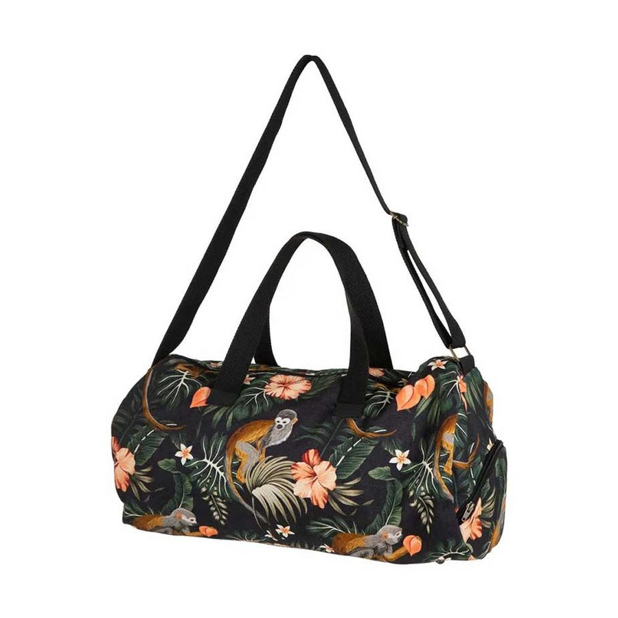 100 % pamutból készült, 47 cm hosszú, egyedi dizájnú, egzotikus stílusú, női edző-sporttáska