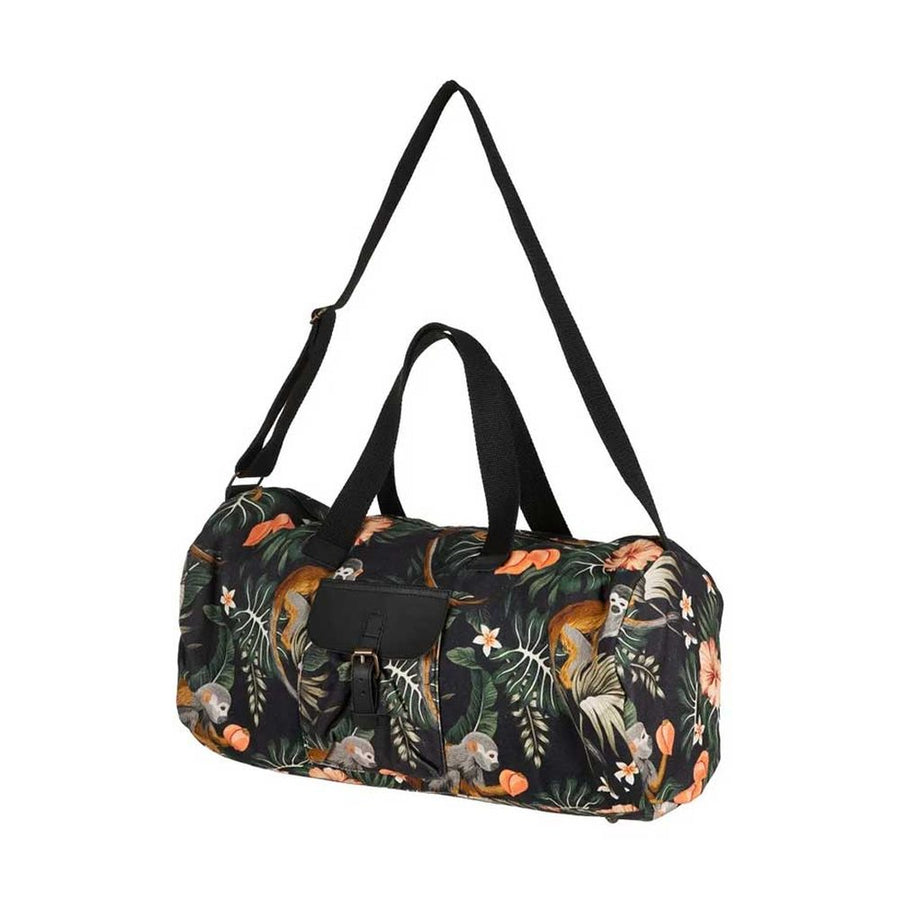 100 % pamutból készült, 47 cm hosszú, egyedi dizájnú, egzotikus stílusú, női edző-sporttáska