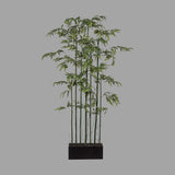 Zöld színű, mű térelválasztó bambusz dekornövény.