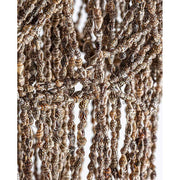 Prémium kategóriás, kortárs illetve törzsi stílusú, apró kagylókból készült exkluzív, 112 cm magas, kézműves függeszték lámpa