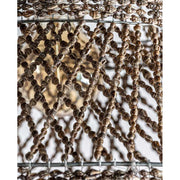 Prémium kategóriás, kortárs illetve törzsi stílusú, apró kagylókból készült exkluzív, 112 cm magas, kézműves függeszték lámpa