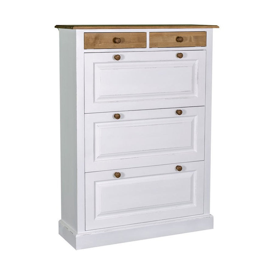 Fenyőfából készült cipősszekrény 2 darab fiókkal