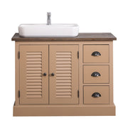 Fenyőfából készült 3 fiókos mosdószekrény a