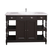 Fenyőfából készült mosdószekrény 4 darab fiókkal és 2 darab polccal