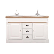 Fenyőfából készült mosdószekrény 3 darab fiókkal és 2 darab polccal