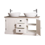 Fenyőfából készült mosdószekrény 3 darab fiókkal és 2 darab polccal