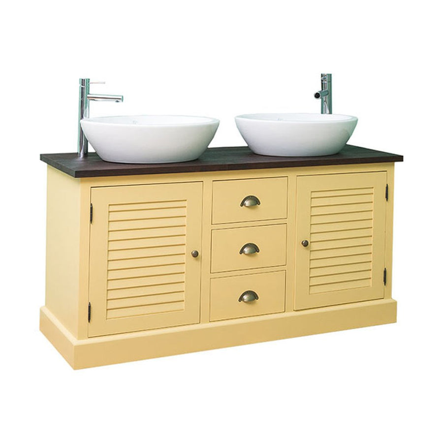 Fenyőfából készült mosdószekrény 3 darab fiókkal és 2 darab polccal