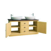 Fenyőfából készült mosdószekrény 3 darab fiókkal és 2 darab polccal