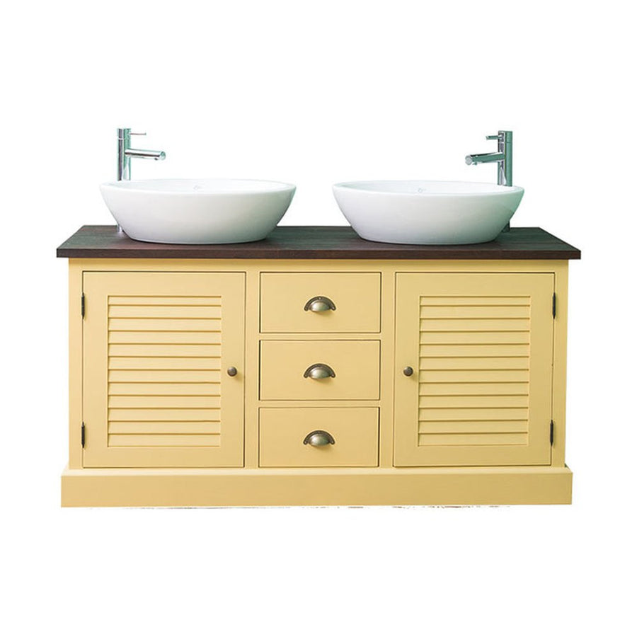 Fenyőfából készült mosdószekrény 3 darab fiókkal és 2 darab polccal