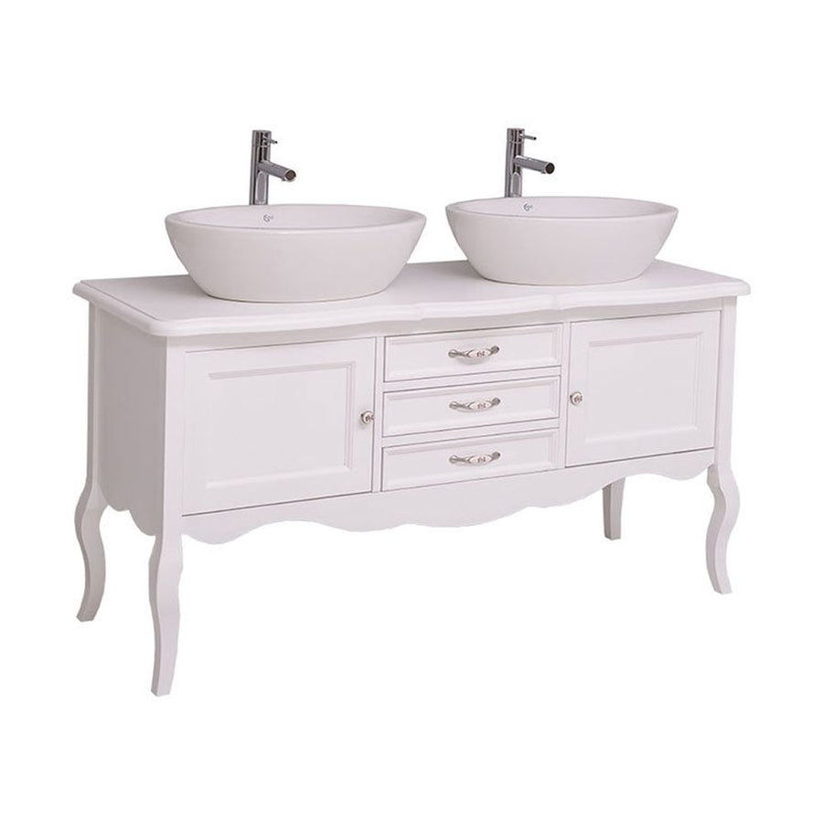 Fenyőfából készült 3 fiókos mosdószekrény